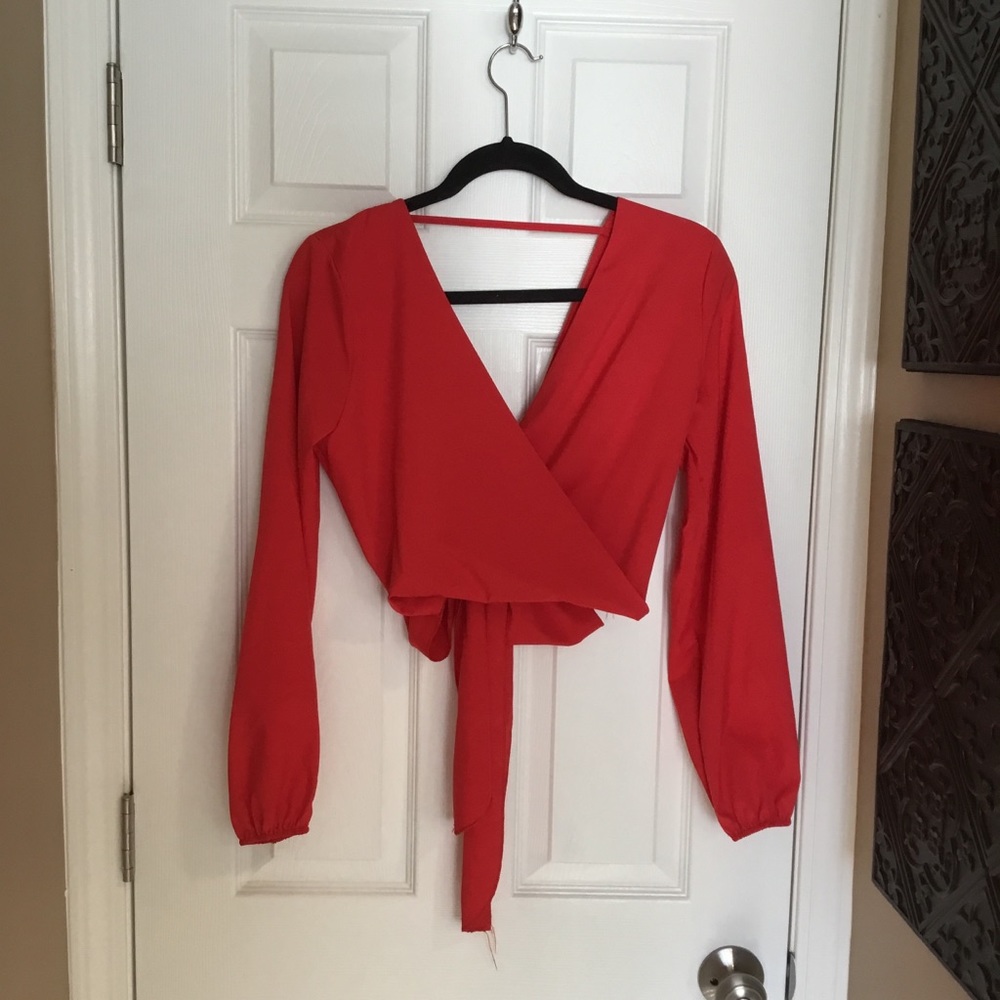 ROMWE Crop Tie Top